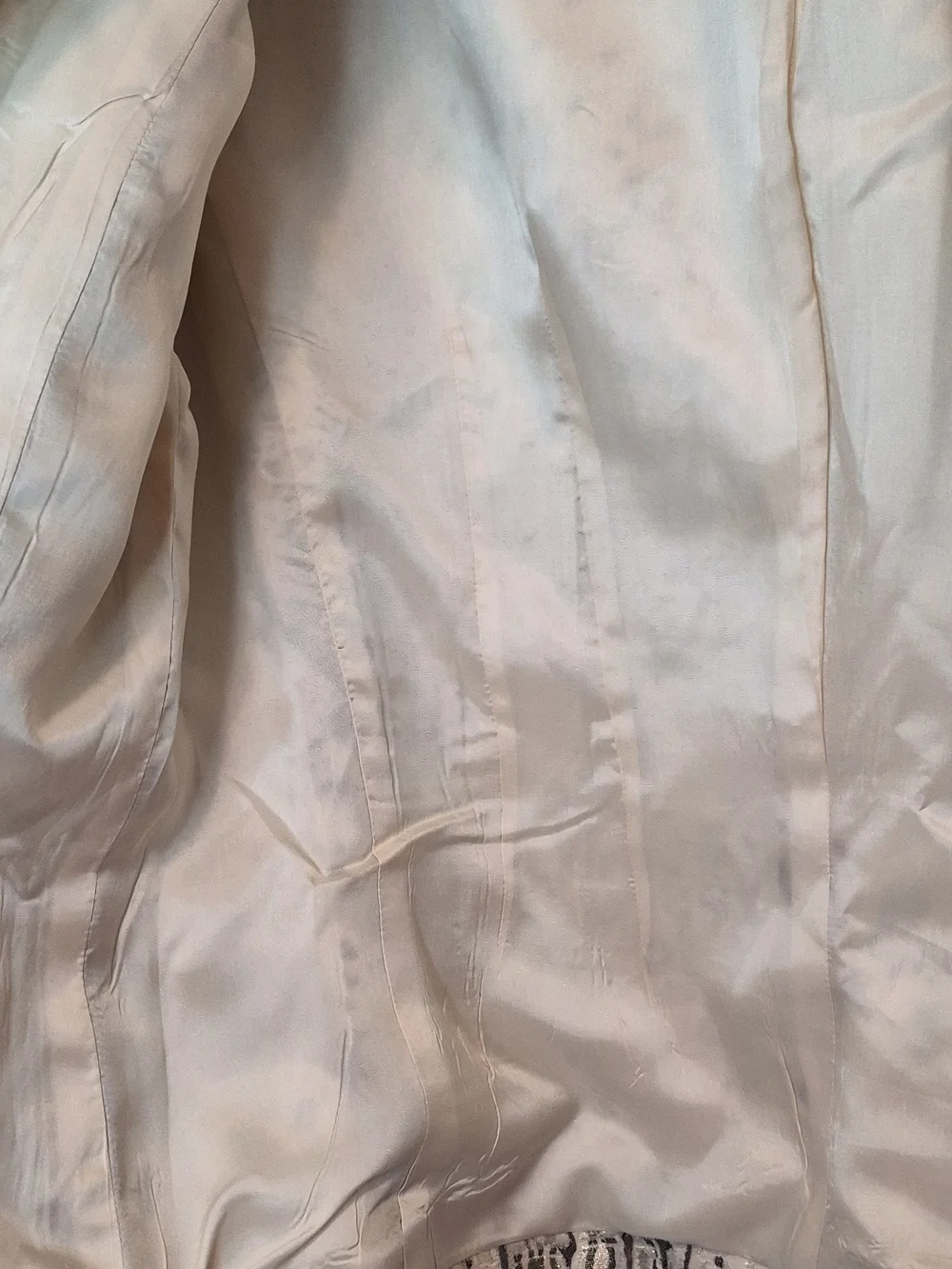 Peck & Peck Cream Patterned Women's Jacket with Metallic Accents Size 12